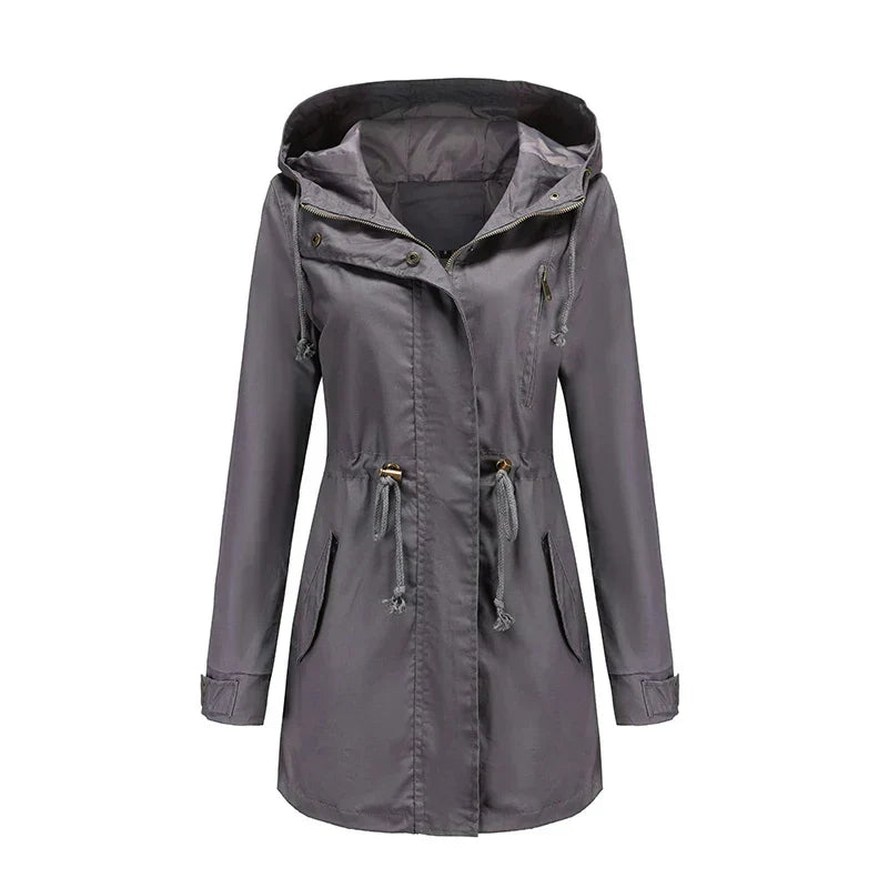 Women's Hooded Parka Jacket – Lightweight Packable Outer Layer