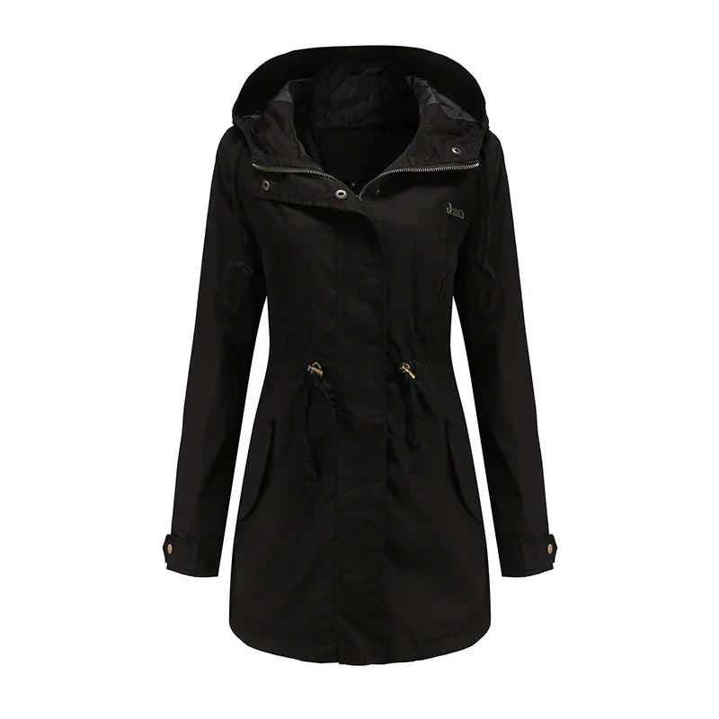 Women's Hooded Parka Jacket – Lightweight Packable Outer Layer