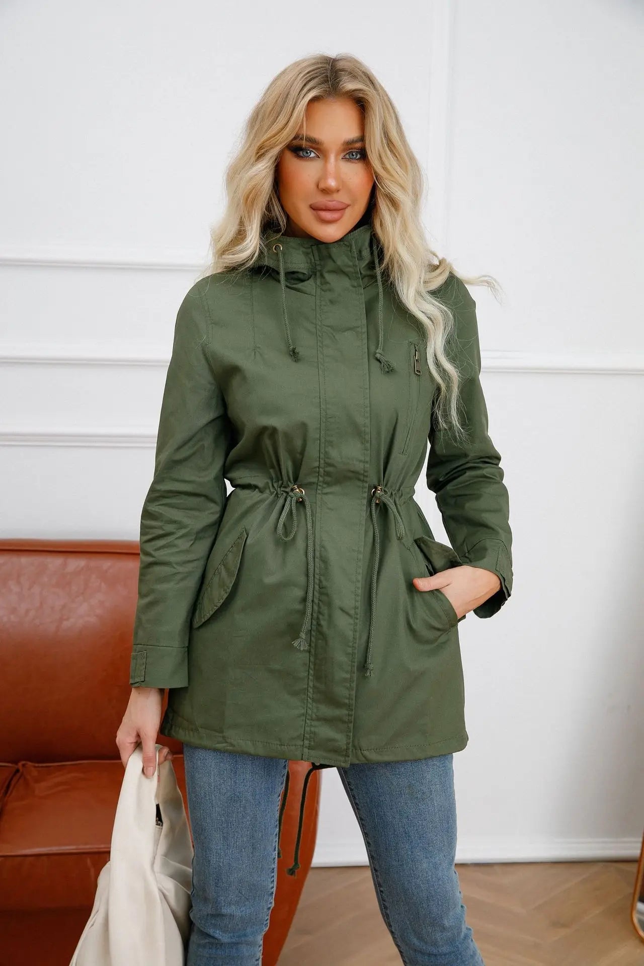 Women's Hooded Parka Jacket – Lightweight Packable Outer Layer