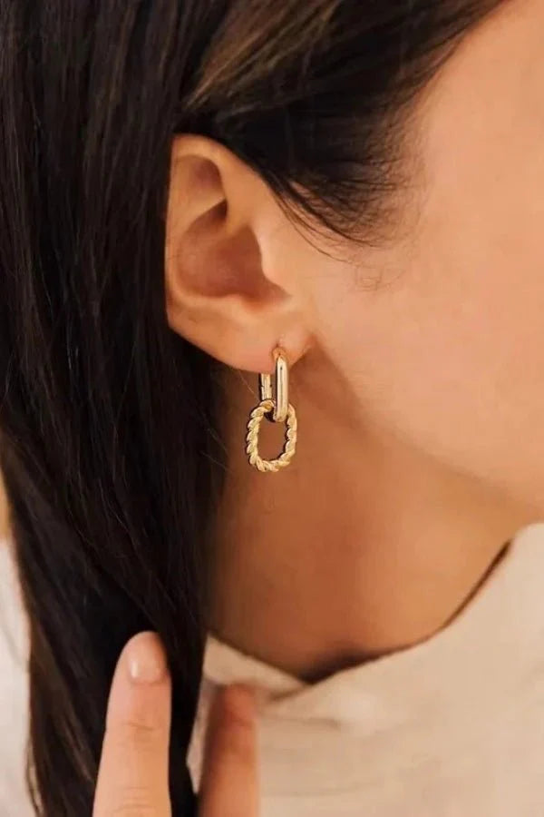 Gold Geometric Hoop Earrings – Modern Everyday Style