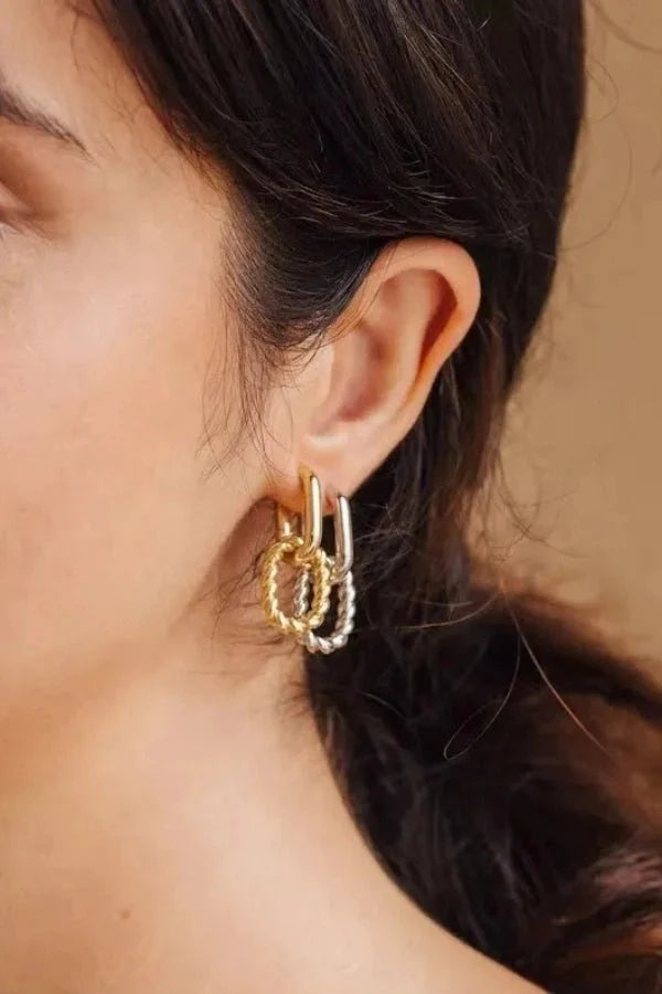 Gold Geometric Hoop Earrings – Modern Everyday Style