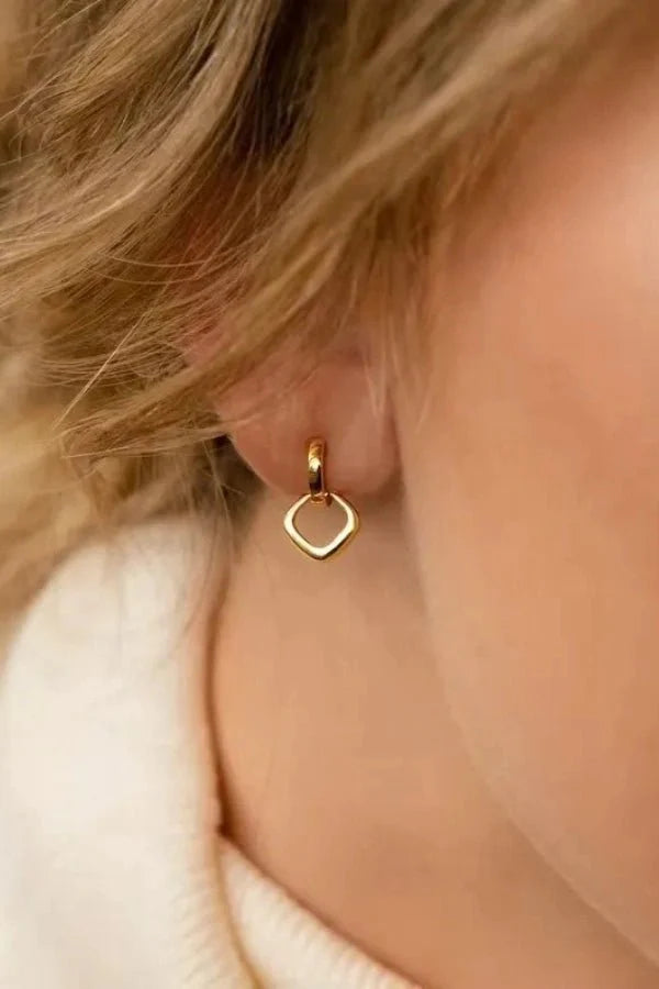 Gold Geometric Hoop Earrings – Modern Everyday Style