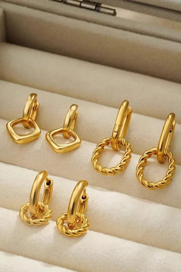 Gold Geometric Hoop Earrings – Modern Everyday Style