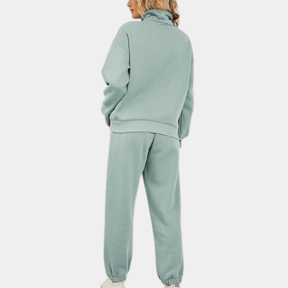Women's Soft Jogger Set – Breathable Sweatshirt & Matching Pants