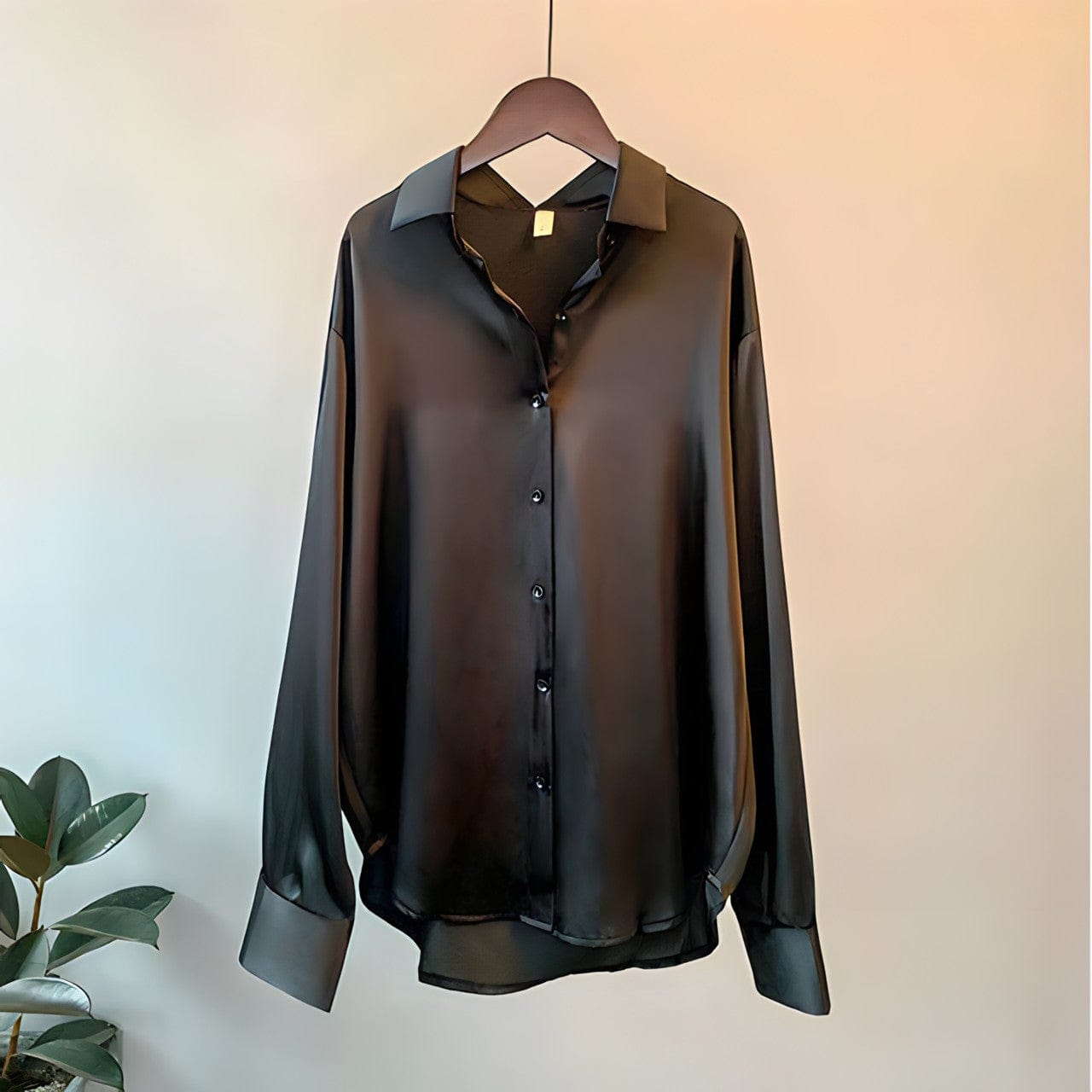 Women's Satin Blouse – Luxe Finish, Four Colors
