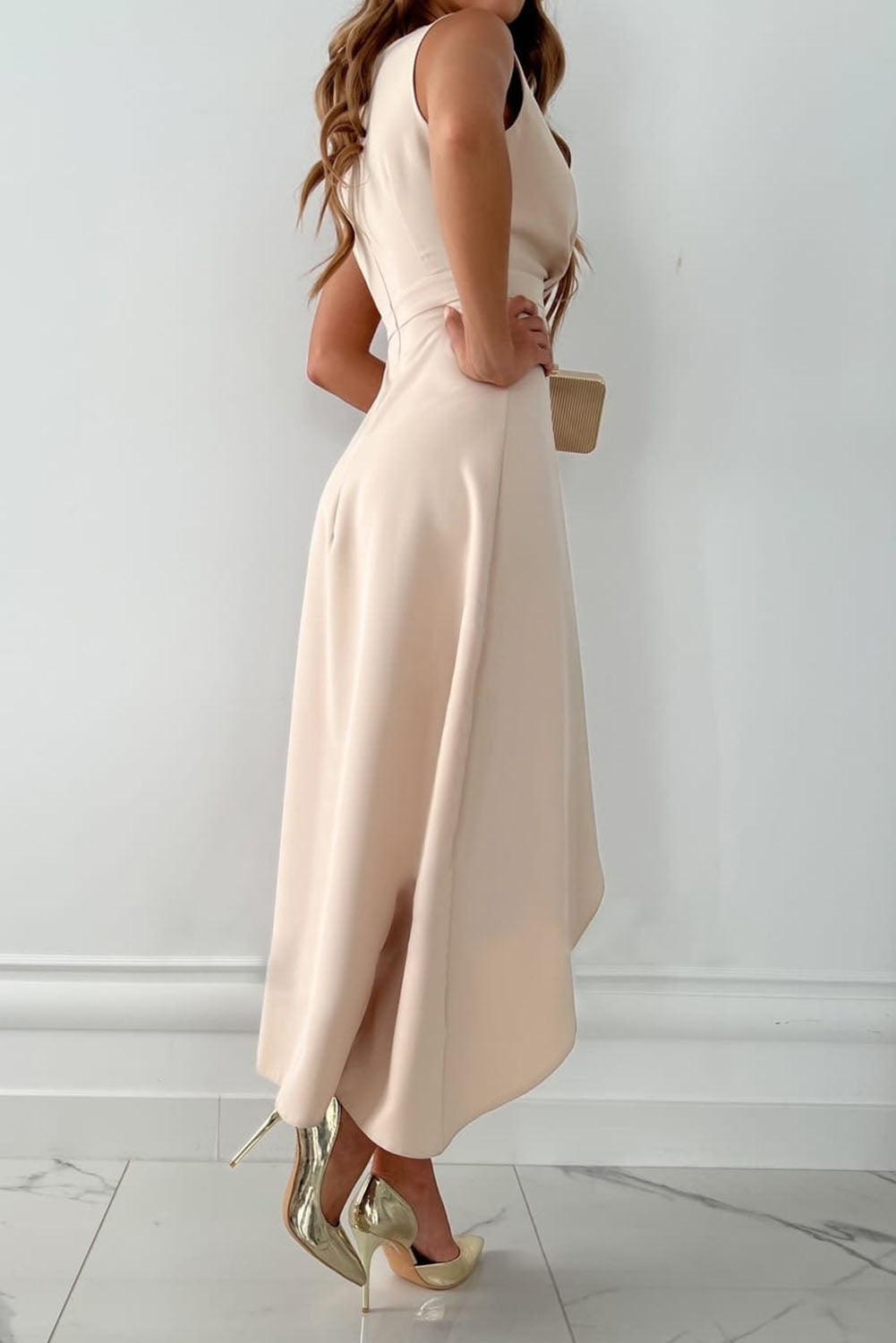 Women's Wrap Dress V-Neck – Elegant Mina Dress