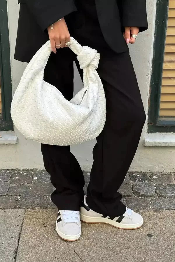 Woven Medium Shoulder Bag for Women – Everyday Elegance