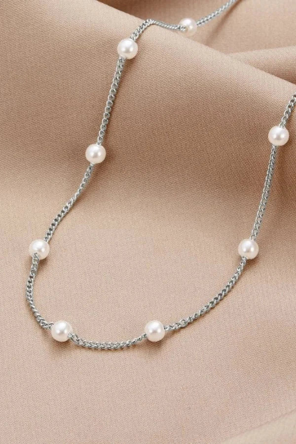 Pearl Stainless Steel Gold Necklace – Waterproof & Tarnish-Resistant