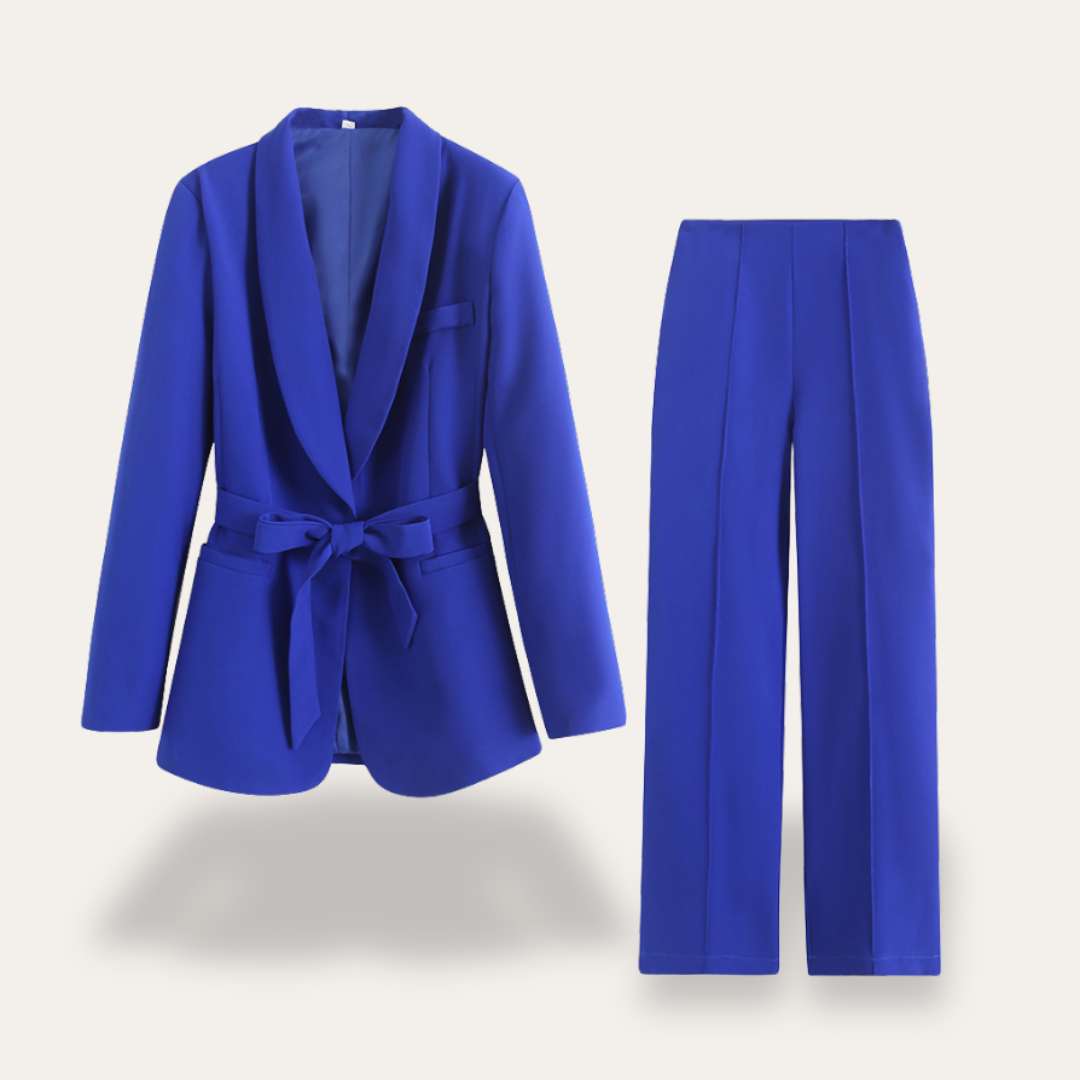 Women's Tailored Blazer and Wide-Leg Trousers Set