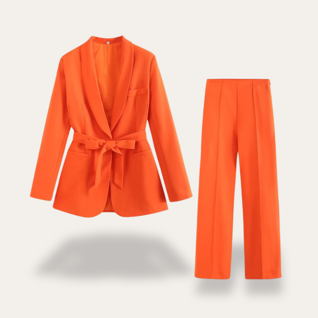 Women's Tailored Blazer and Wide-Leg Trousers Set