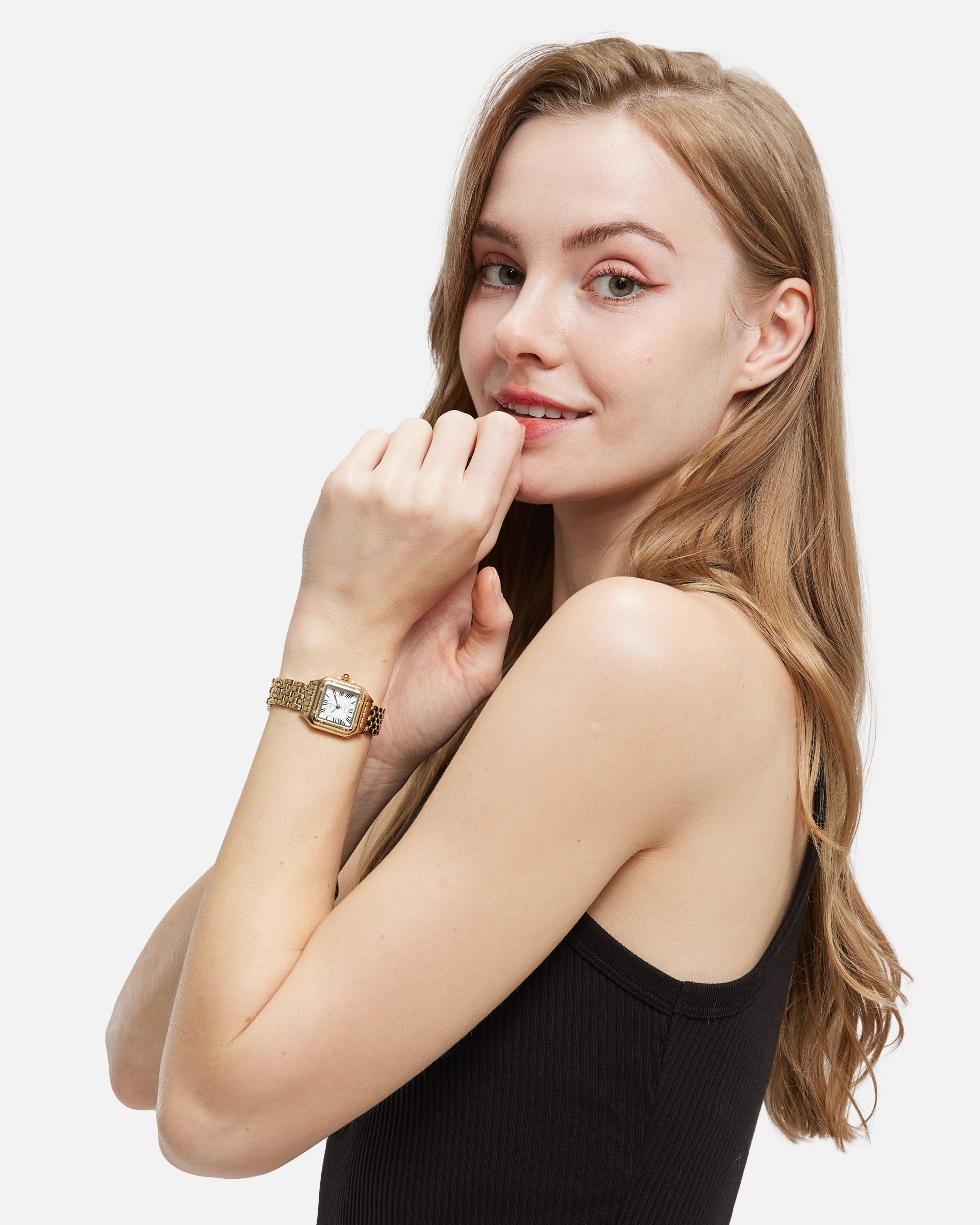 Women's Vintage Quartz Watch – Classic Round Face