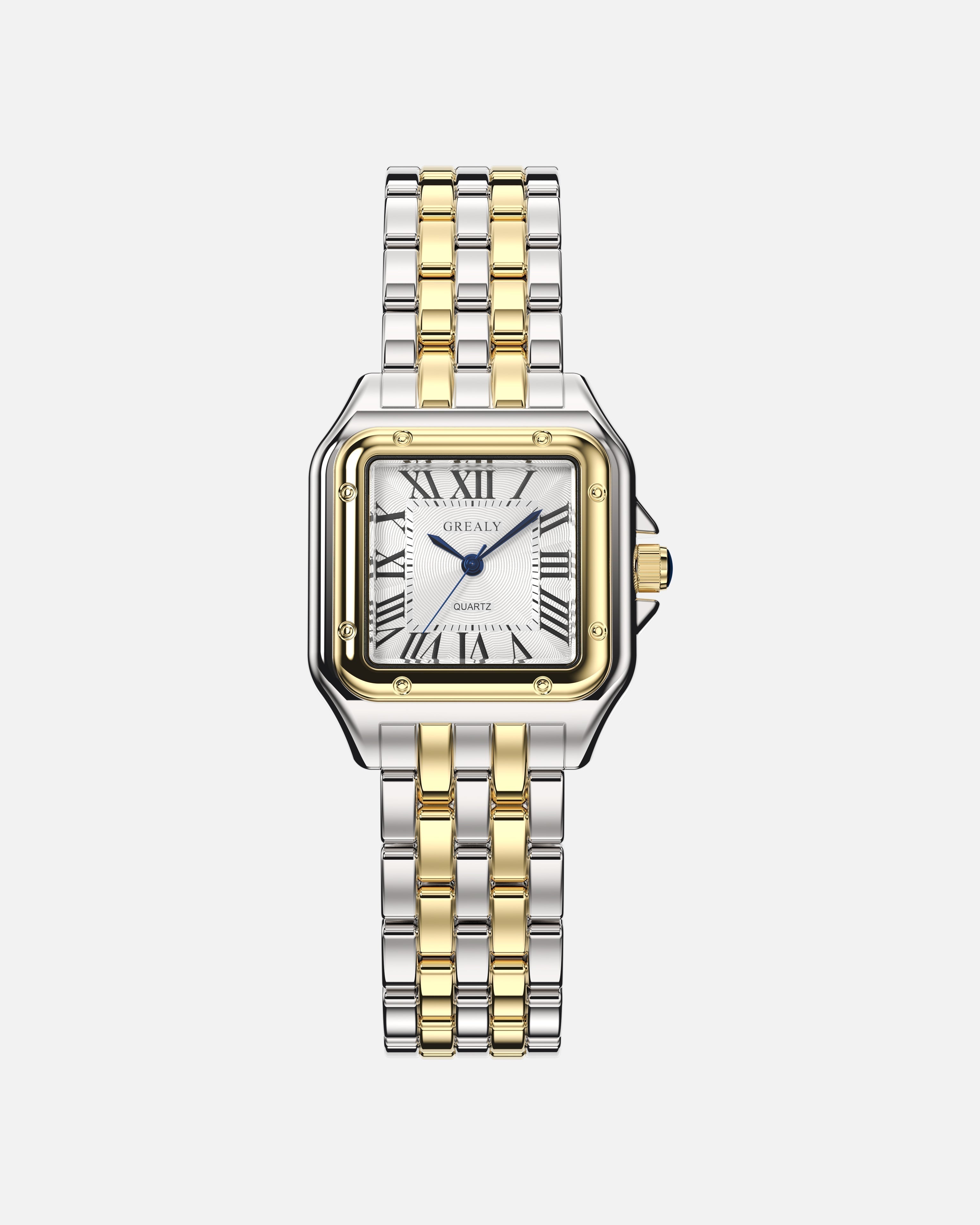 Women's Vintage Quartz Watch – Classic Round Face