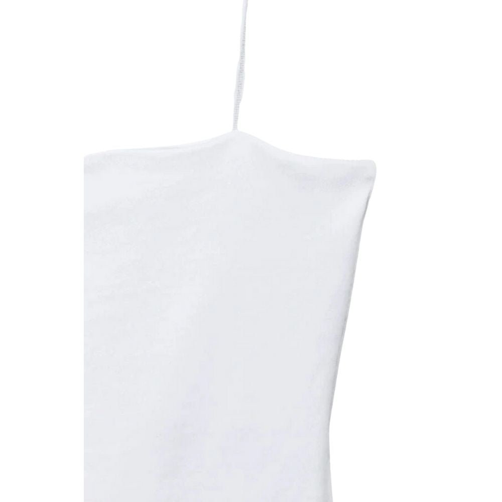 White Taffeta Bubble Hem Dress – Balletcore Minimalist