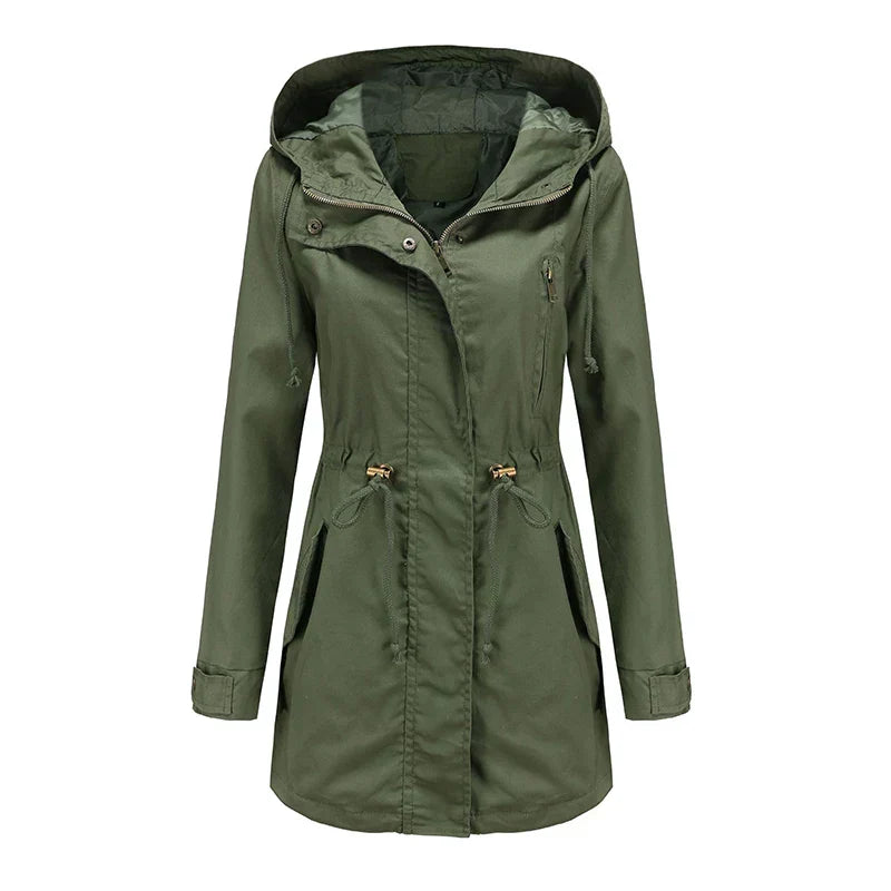 Women's Hooded Parka Jacket – Lightweight Packable Outer Layer