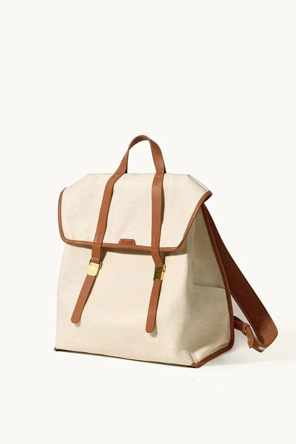 Denim Leather Laptop Backpack – Vintage Adventure Pack