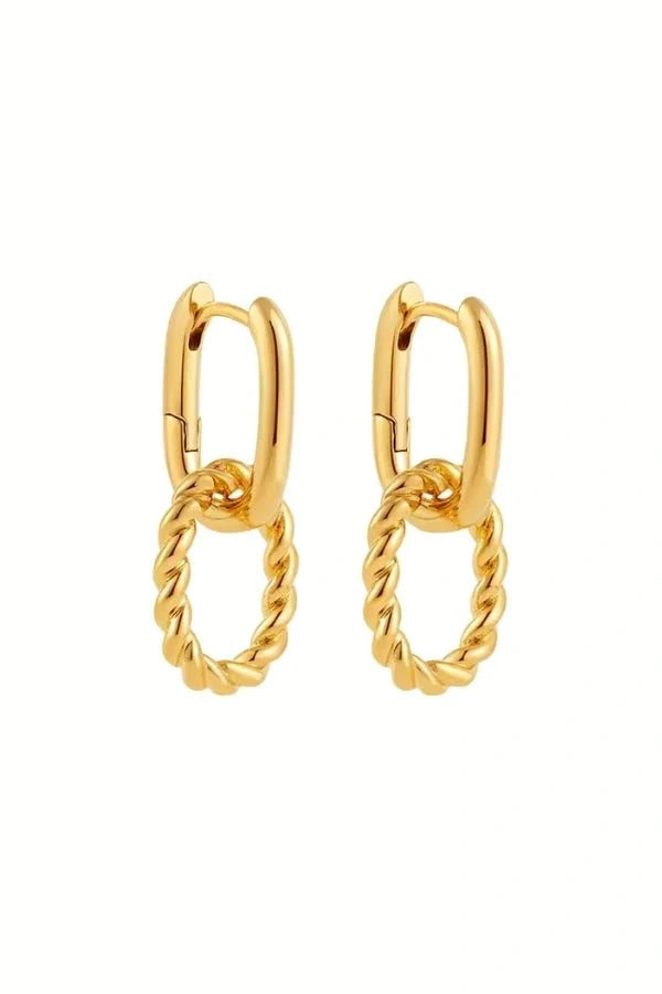 Gold Geometric Hoop Earrings – Modern Everyday Style
