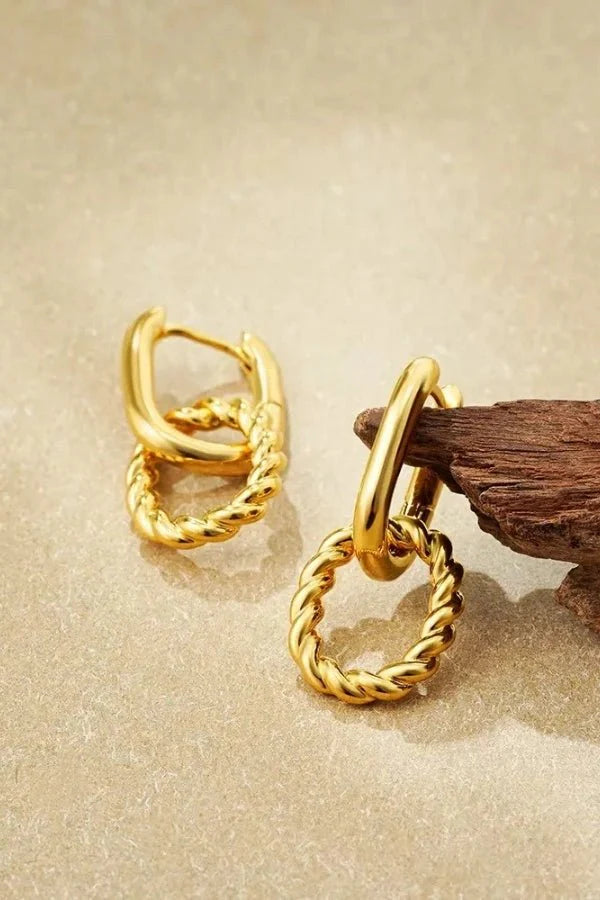 Gold Geometric Hoop Earrings – Modern Everyday Style