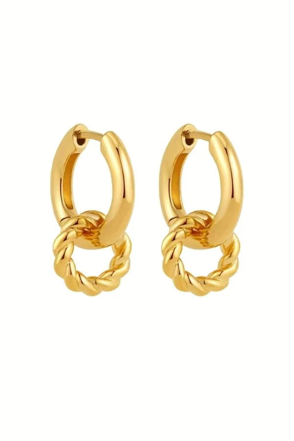 Gold Geometric Hoop Earrings – Modern Everyday Style