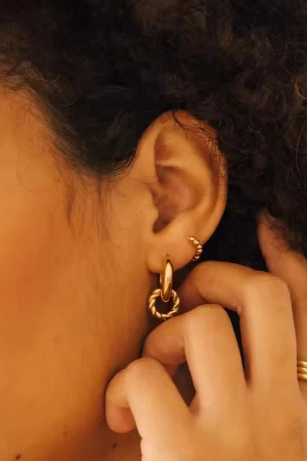 Gold Geometric Hoop Earrings – Modern Everyday Style