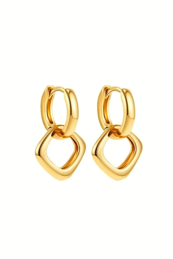 Gold Geometric Hoop Earrings – Modern Everyday Style