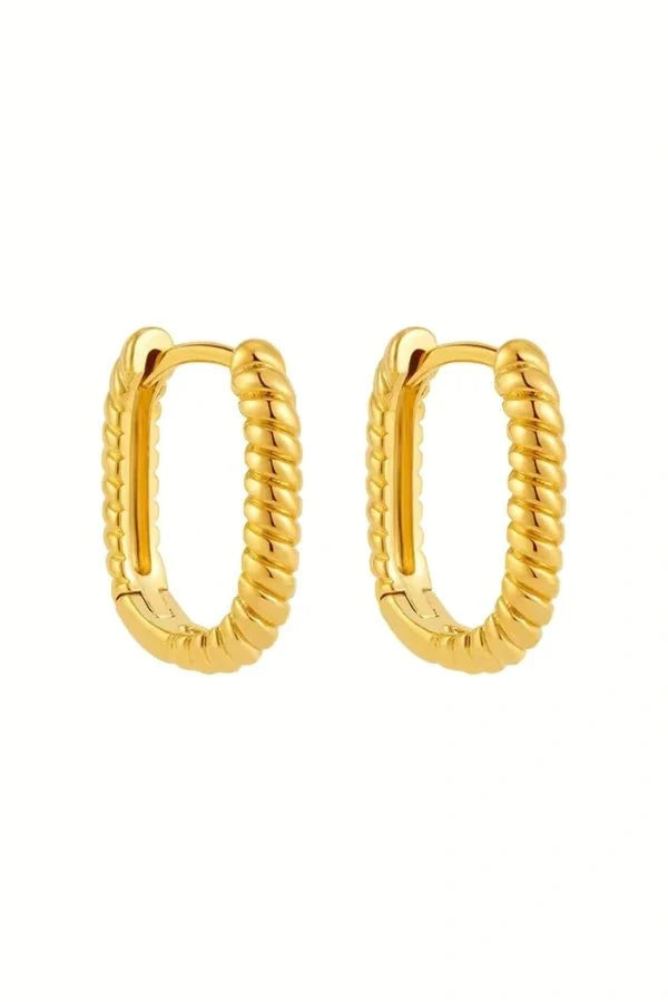 Gold Geometric Hoop Earrings – Modern Everyday Style