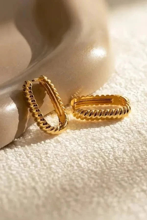 Gold Geometric Hoop Earrings – Modern Everyday Style