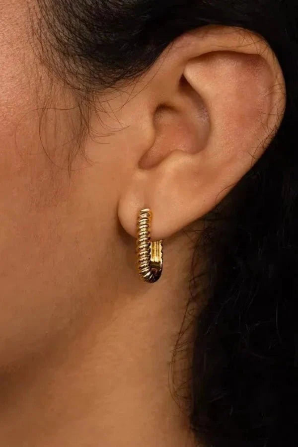 Gold Geometric Hoop Earrings – Modern Everyday Style