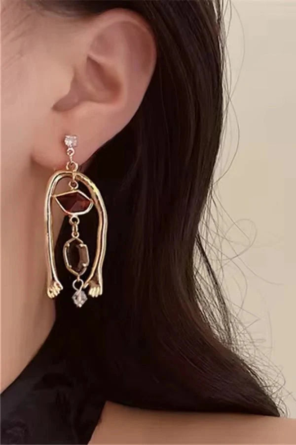 Abstract Dangle Earrings – Statement Art Jewelry for Women