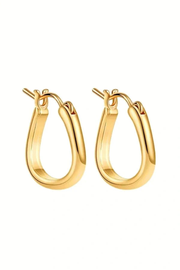 Gold Geometric Hoop Earrings – Modern Everyday Style
