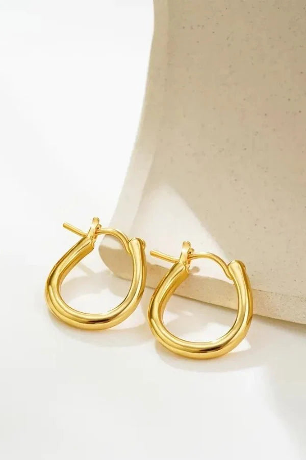 Gold Geometric Hoop Earrings – Modern Everyday Style
