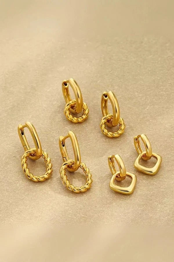 Gold Geometric Hoop Earrings – Modern Everyday Style