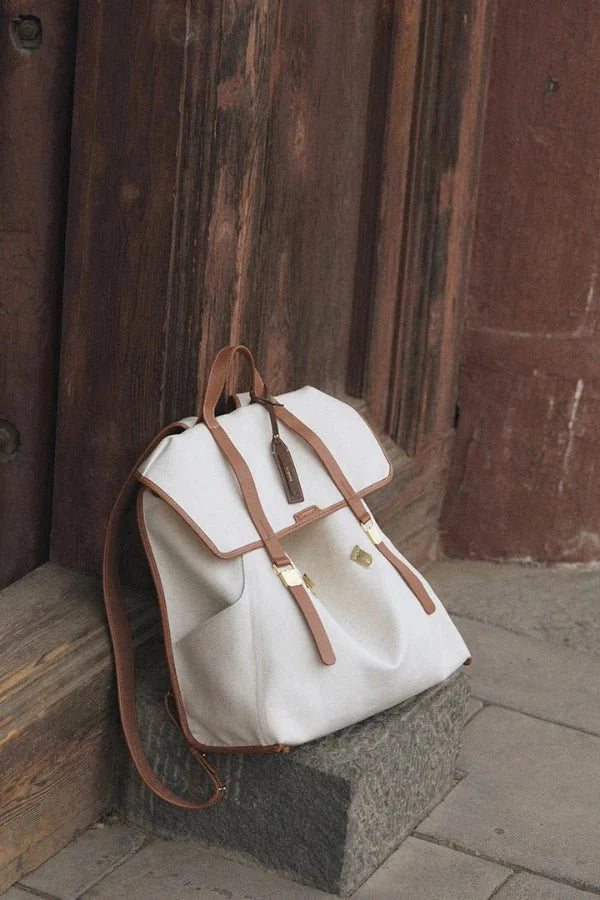 Denim Leather Laptop Backpack – Vintage Adventure Pack