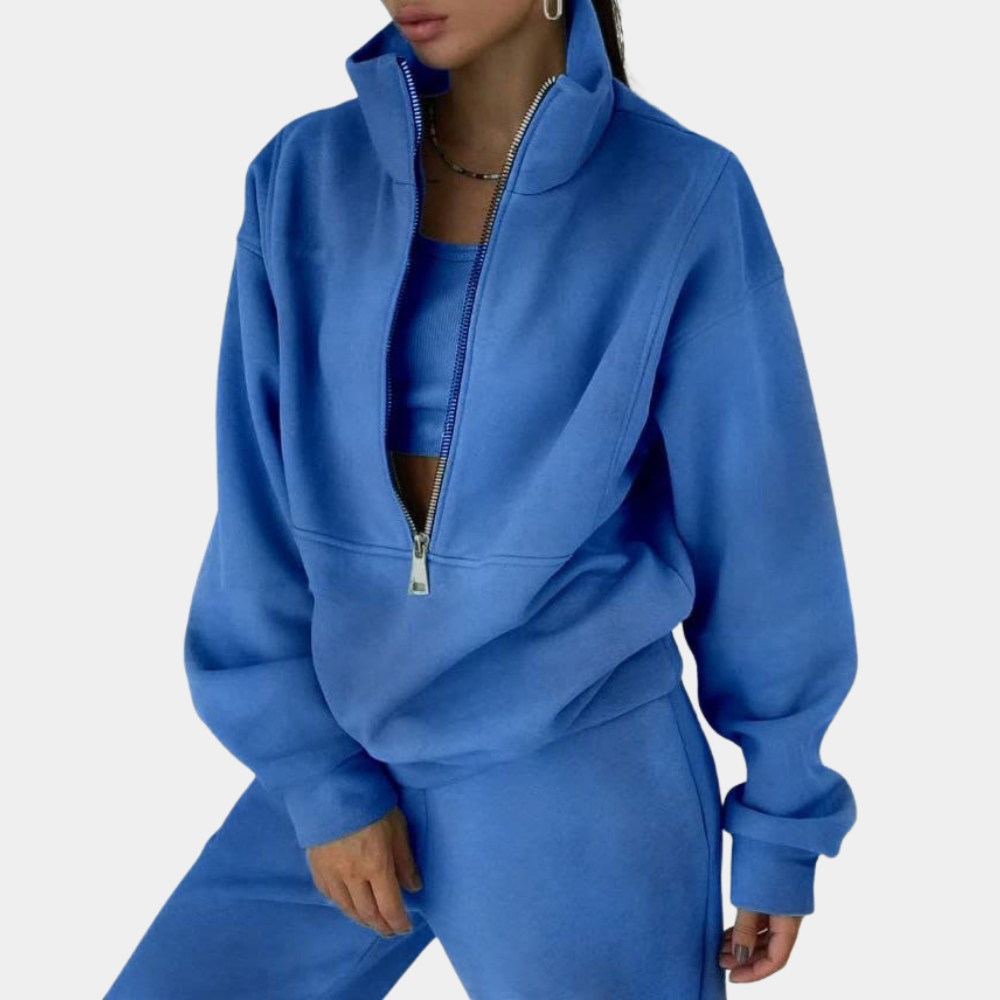 Women's Soft Jogger Set – Breathable Sweatshirt & Matching Pants