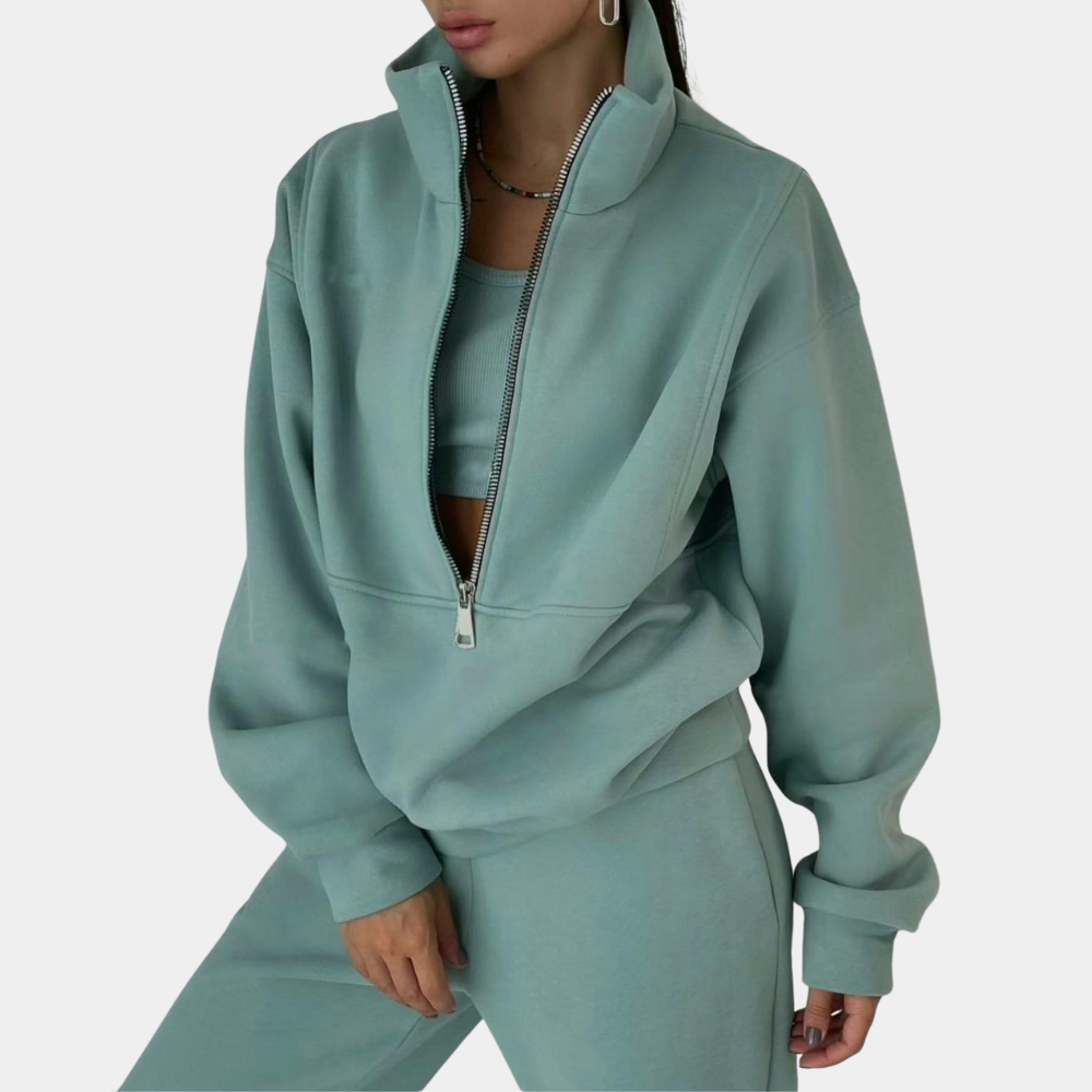Women's Soft Jogger Set – Breathable Sweatshirt & Matching Pants