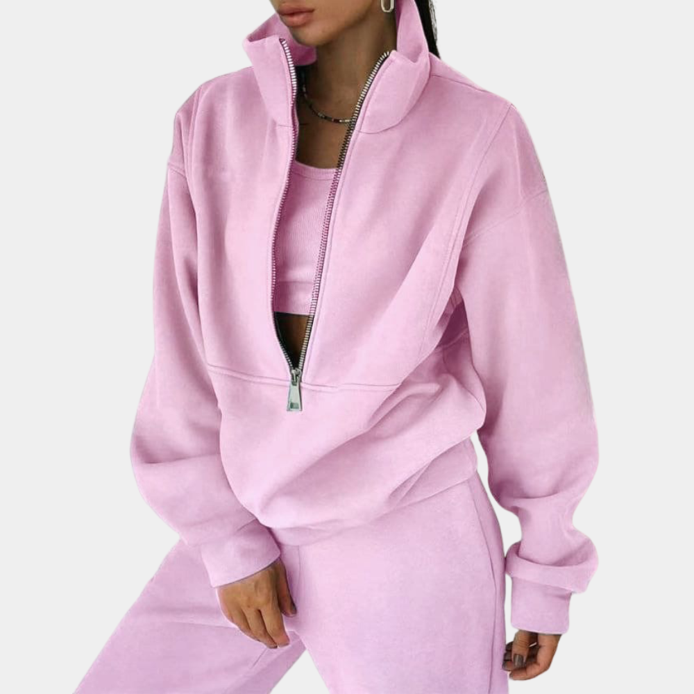 Women's Soft Jogger Set – Breathable Sweatshirt & Matching Pants