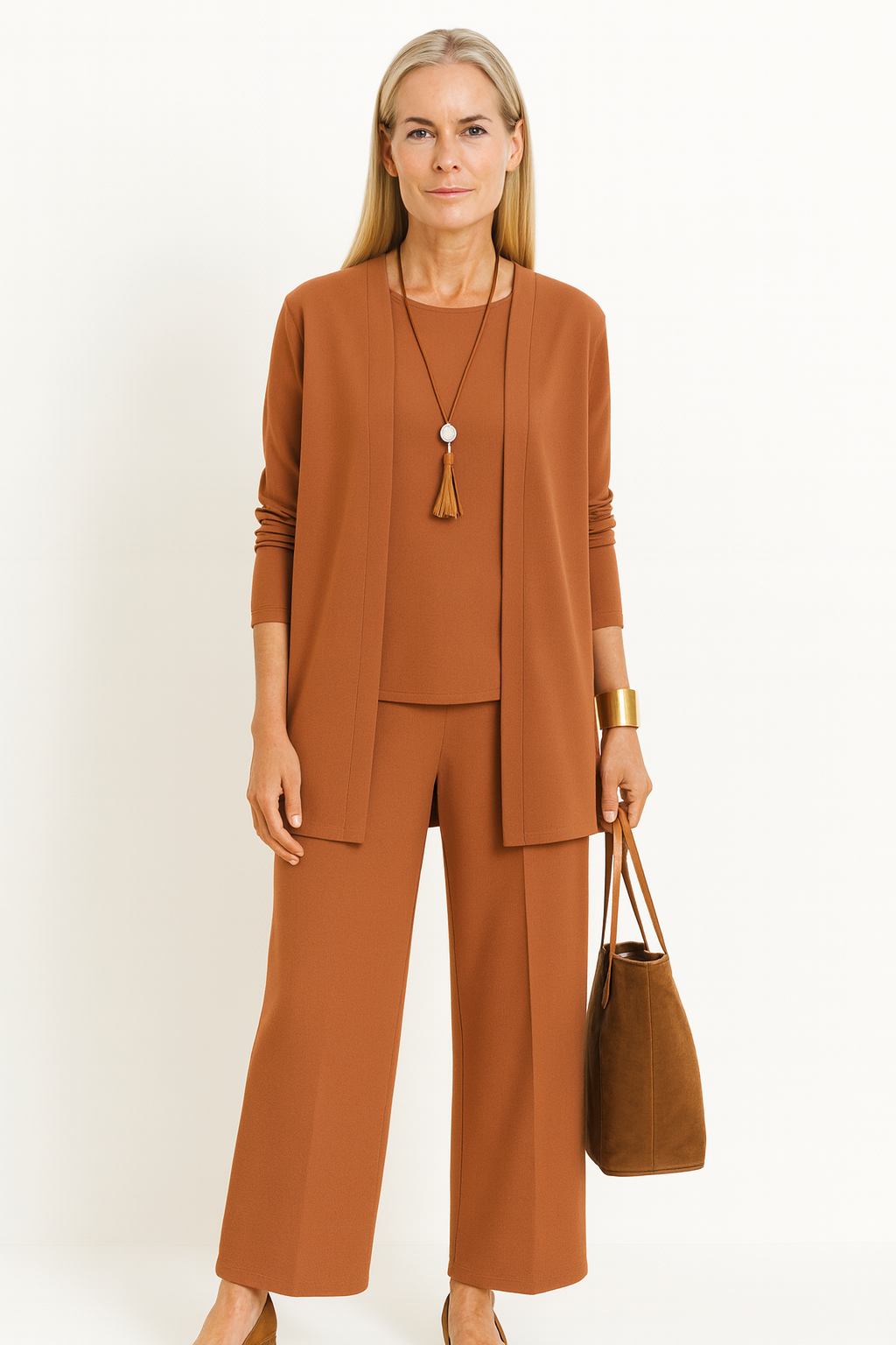 Women's Minimal Three Piece Lounge Set – Lightweight Summer Outfit