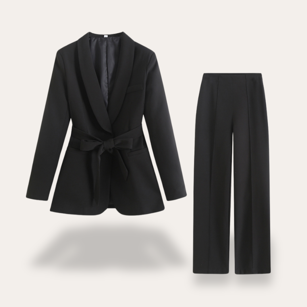 Women's Tailored Blazer and Wide-Leg Trousers Set