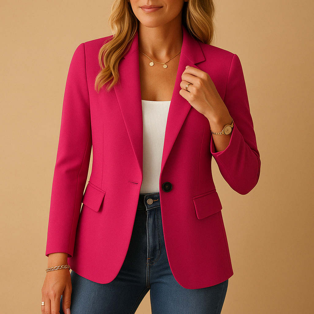 Women's Fitted Tailored Blazer Jacket | Emma Style