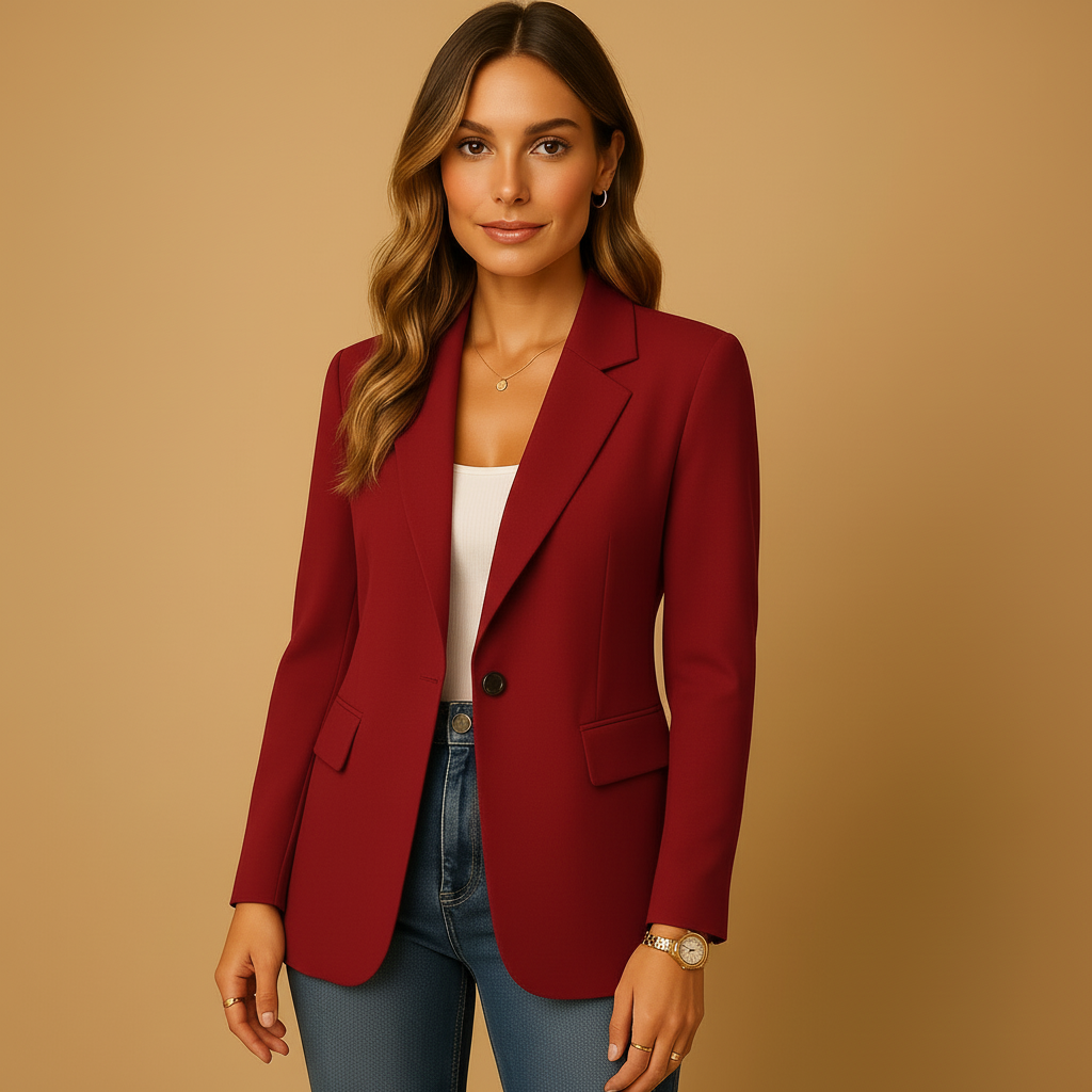 Women's Fitted Tailored Blazer Jacket | Emma Style