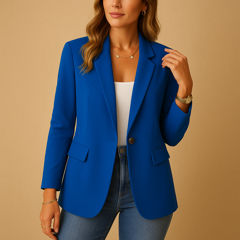 Women's Fitted Tailored Blazer Jacket | Emma Style