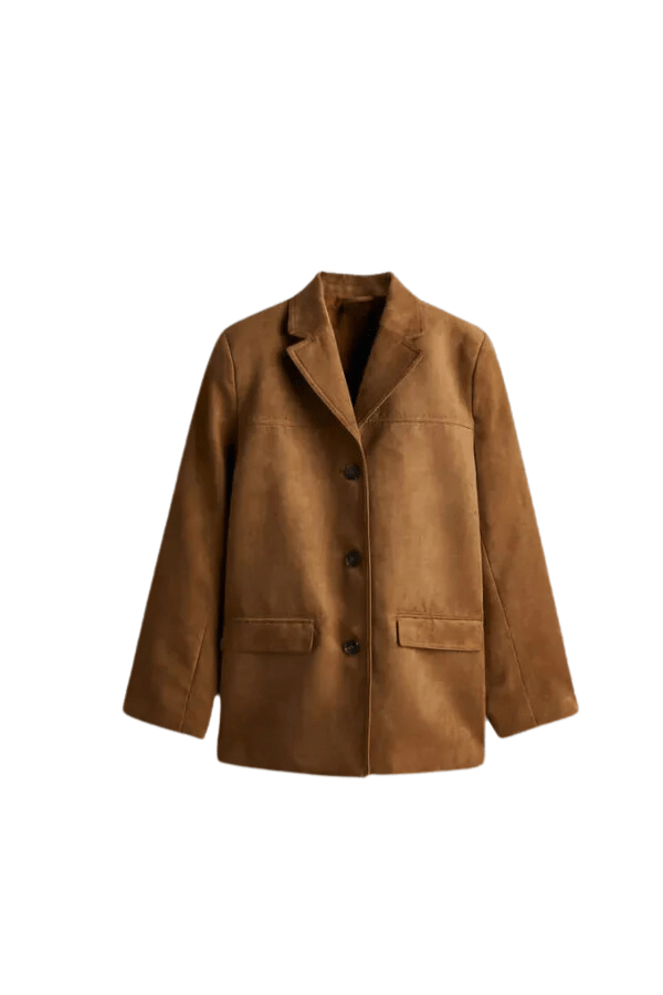 Suede Cropped Biker Jacket – Women's Modern Casual