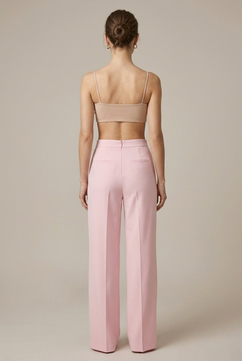 Women's Feather Cuff Blazer & Straight Leg Trousers Suit