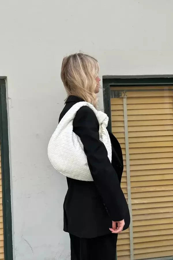 Woven Medium Shoulder Bag for Women – Everyday Elegance